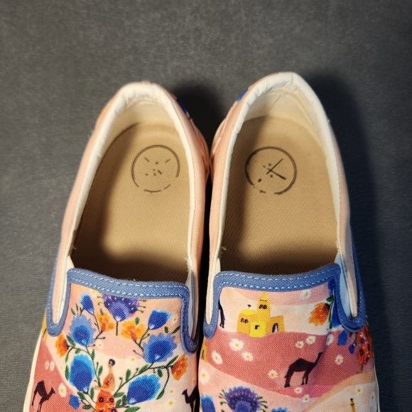 Inkkas W 9.5 M 7.5 Multicolor Desert Slip-On Casual Sneakers Camel Egyptian - Picture 5 of 11